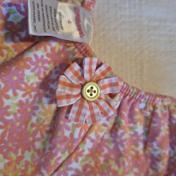 Gymboree girls size 4 Freshly Picked line cap sleeve shirt tiny flowers VGUC - Picture 2 of 4